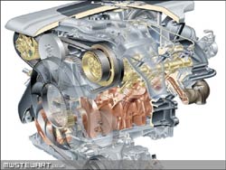 2.5 V6 TDi engine cutaway